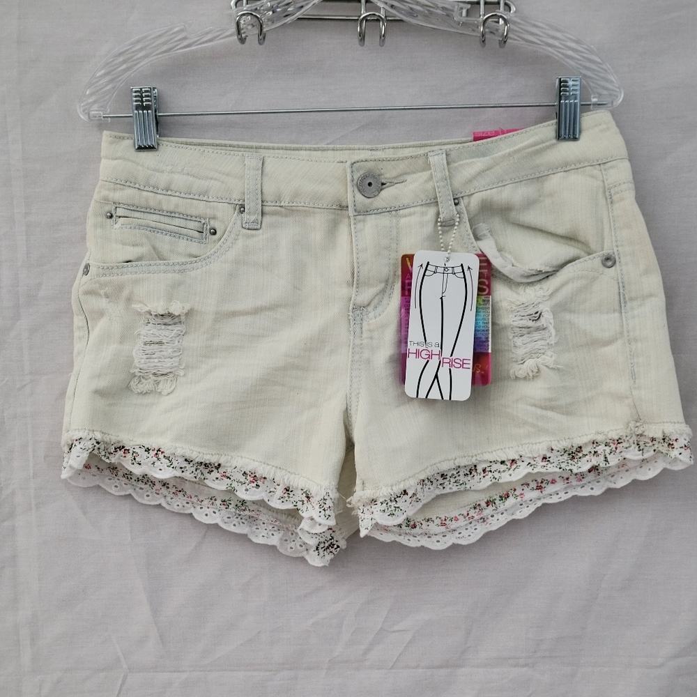 We Are Almost Famous High Rise Distressed Shorts NWT